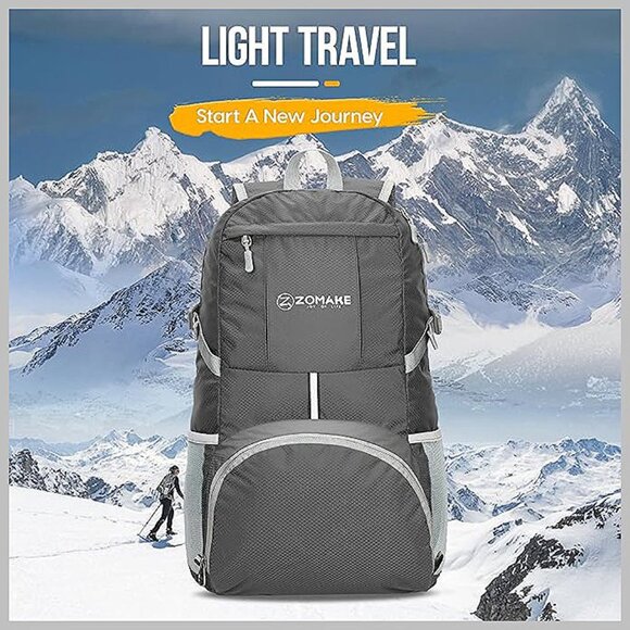 Lightweight Packable Backpack 35L - Light Foldable Backpacks Dimgray - Picture 7 of 7